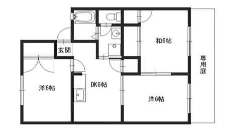 姫路市飾磨区阿成鹿古のマンションの間取り