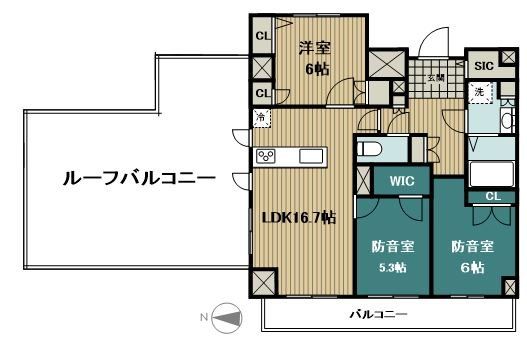 府中市住吉町のマンションの間取り