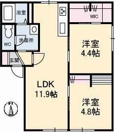 メゾン開華の間取り