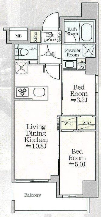 台東区千束のマンションの間取り