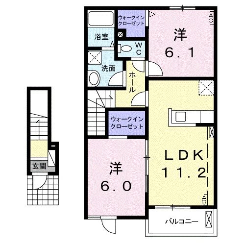 【瑞穂市古橋のアパートの間取り】