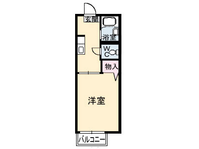 山陽小野田市大学通のアパートの間取り