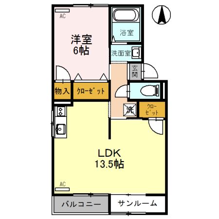 越前市村国のアパートの間取り