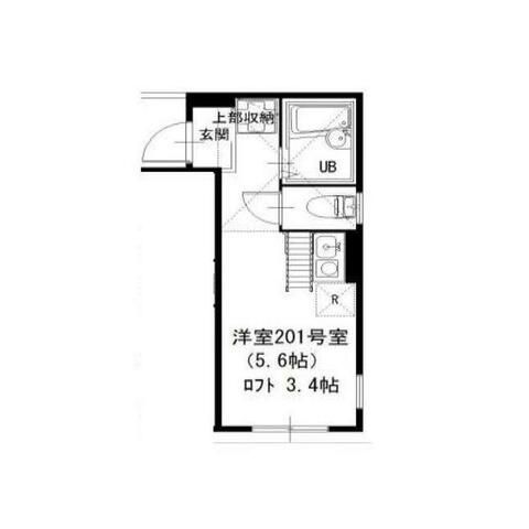 秦野市鶴巻南のアパートの間取り