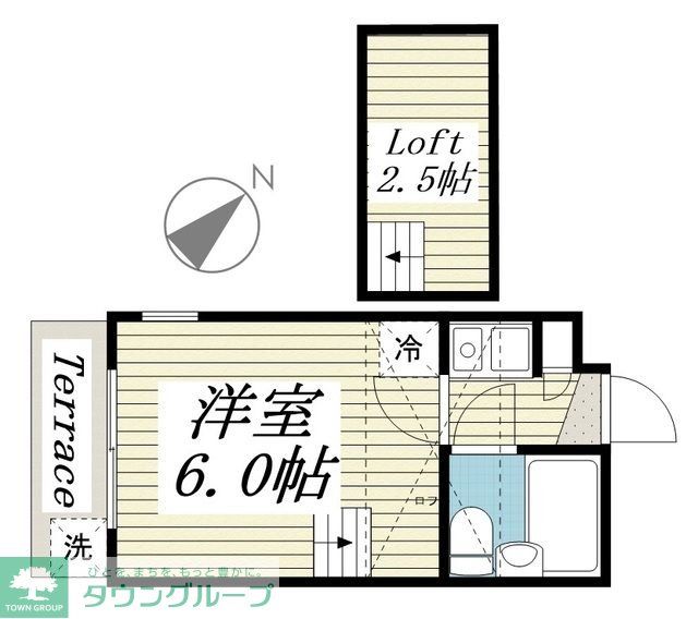 松戸市栄町のアパートの間取り