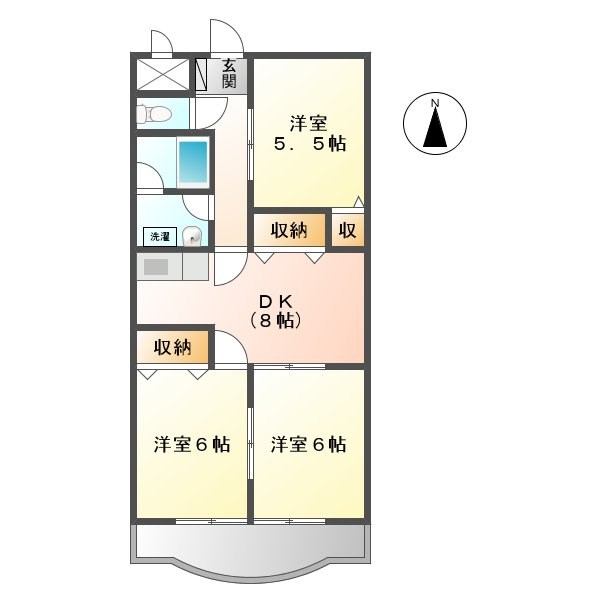 上田市天神のマンションの間取り