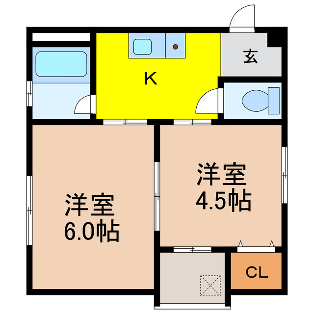 大阪市西淀川区出来島のマンションの間取り