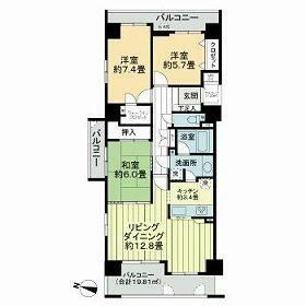 柏市南増尾のマンションの間取り