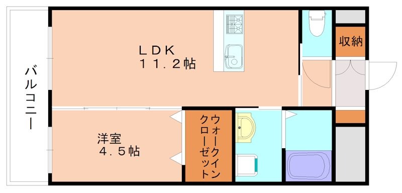 福津市宮司のマンションの間取り