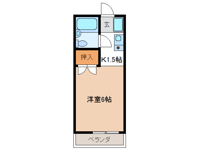 岐阜市則武中のアパートの間取り