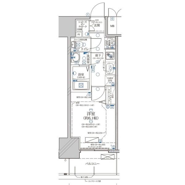 名古屋市西区花の木のマンションの間取り