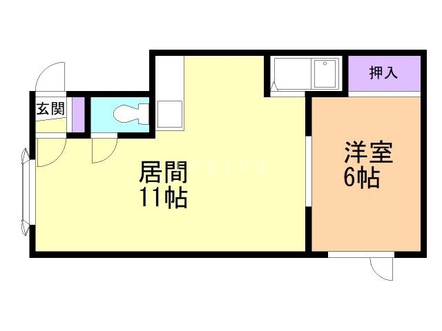 石狩郡当別町春日町のアパートの間取り