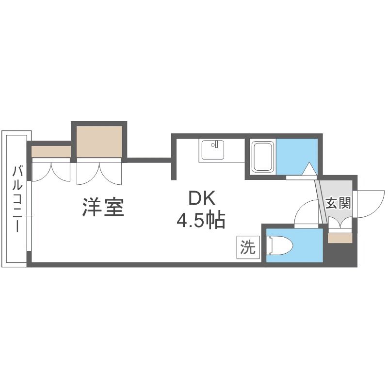 札幌市中央区北一条東のマンションの間取り