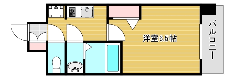 大阪市東成区東今里のマンションの間取り