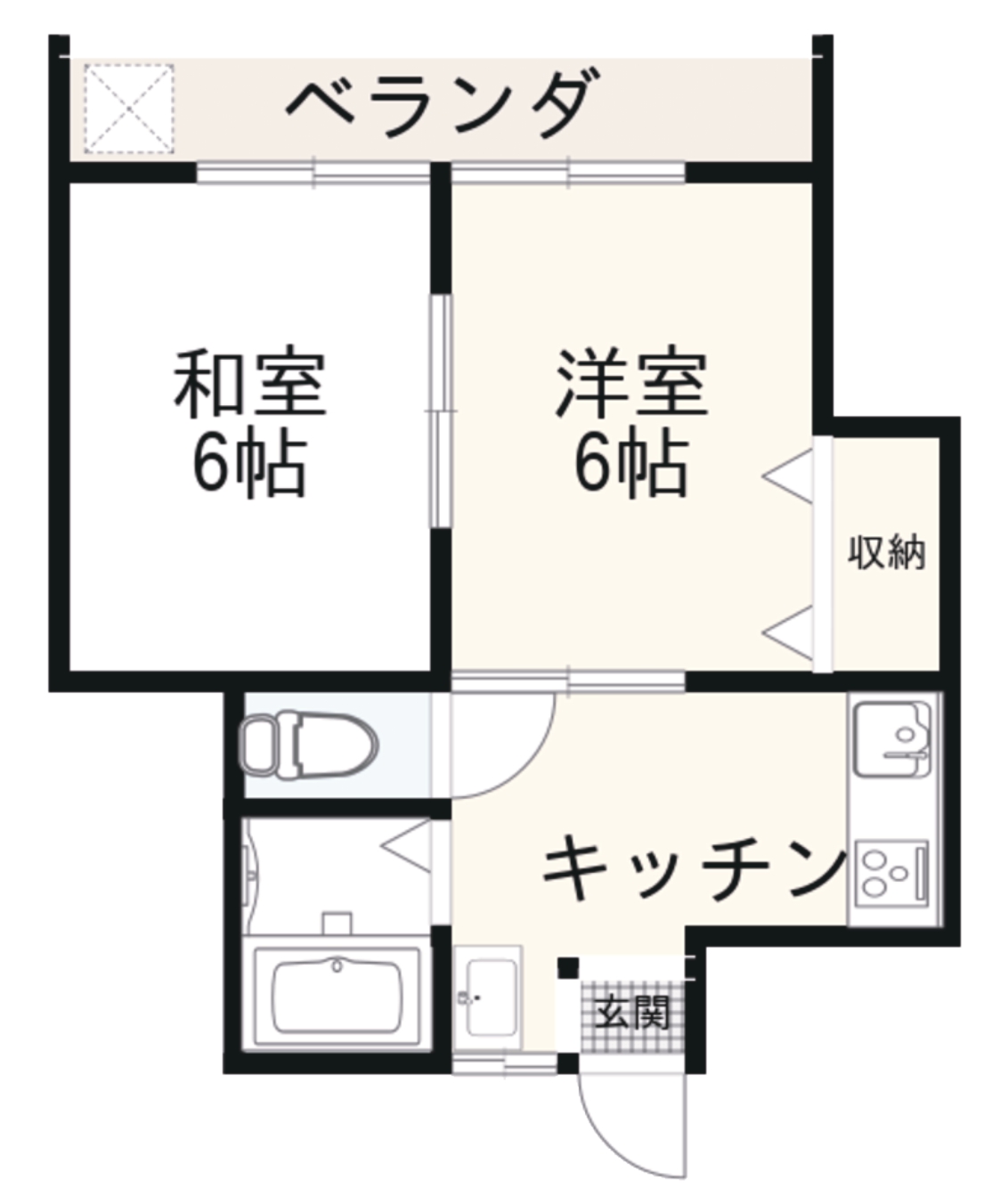 コーポとよながの間取り