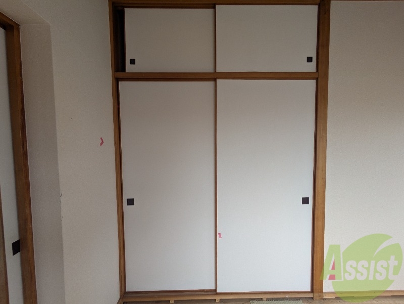 収納　押入れ収納は襖なので開けやすくていいですね。