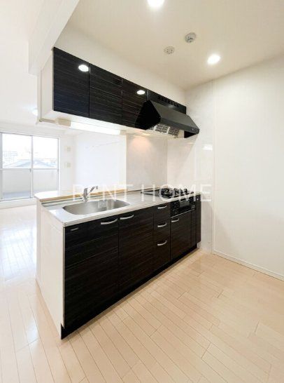 キッチン　カウンター式３口システムキッチン