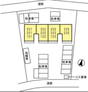 駐車場　ソフィス蛍田の駐車場です。