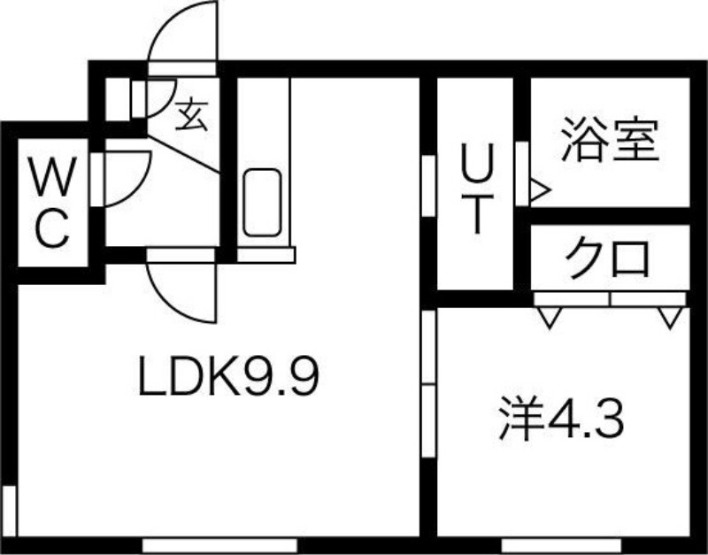 レジデンス北23条の間取り写真