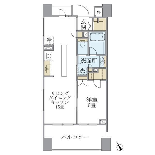 アパートメンツ三田の間取り写真