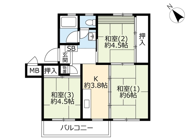 UR花見川の間取り写真