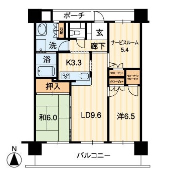 アルファステイツ倉敷駅前の間取り