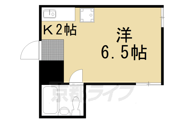 京都市北区衣笠東御所ノ内町のマンションの間取り