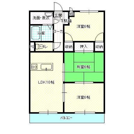 福知山市駅南町のマンションの間取り