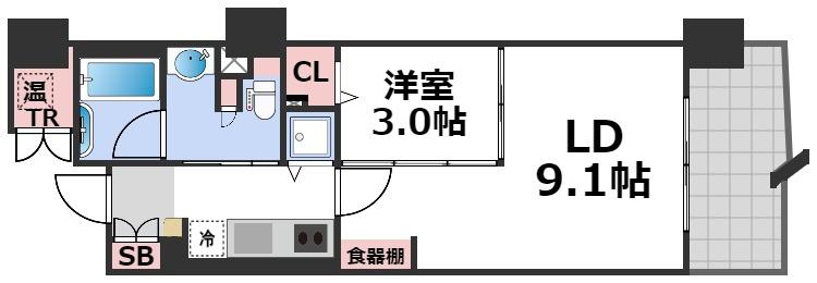 ロイヤルパークス桃坂の間取り