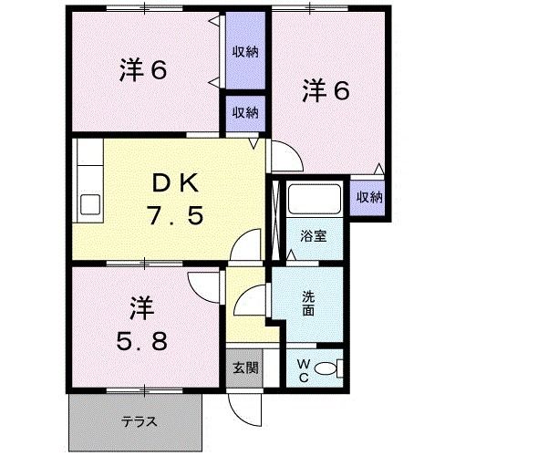 エミネント　ソシアの間取り