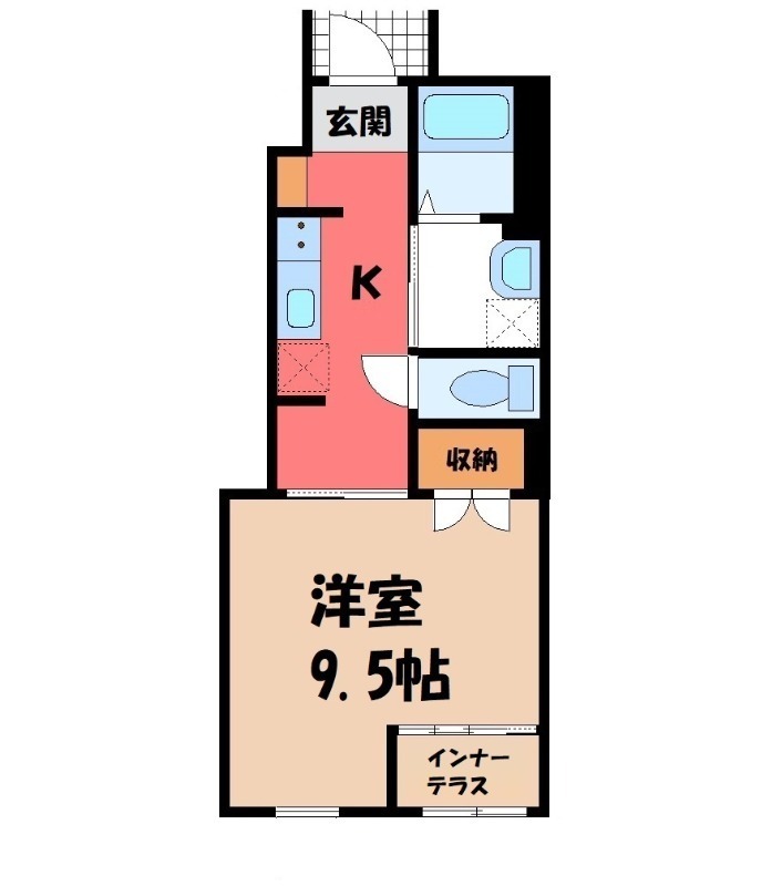 宇都宮市南一の沢町のマンションの間取り