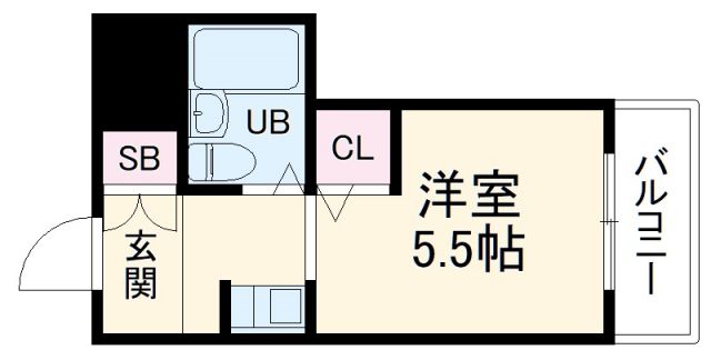 豊中市服部元町のアパートの間取り