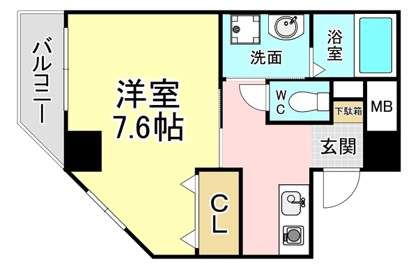 北九州市小倉北区香春口のマンションの間取り