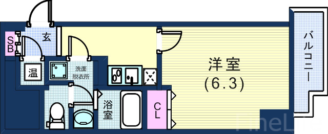 神戸市中央区八雲通のマンションの間取り