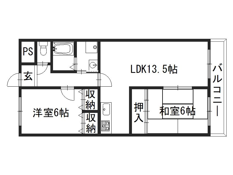 ベネッセ桂川の間取り