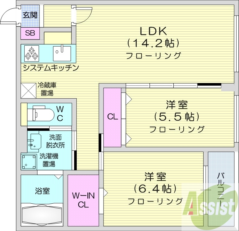 グランメール・シャリテの間取り