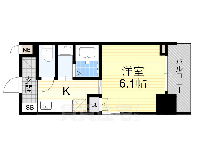 堺市堺区大町東のマンションの間取り