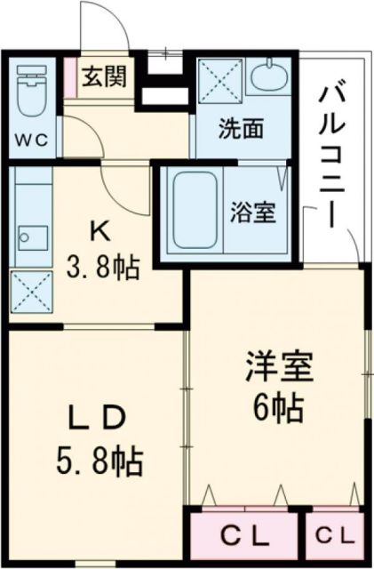 フジパレス西取石II番館の間取り