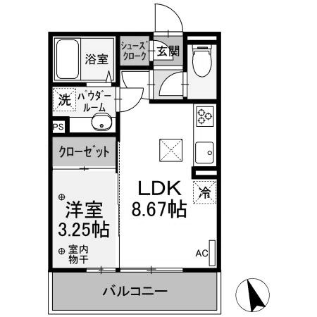 前橋市三河町のアパートの間取り