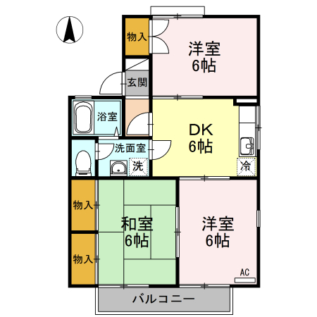 サンタウン鬼無の間取り