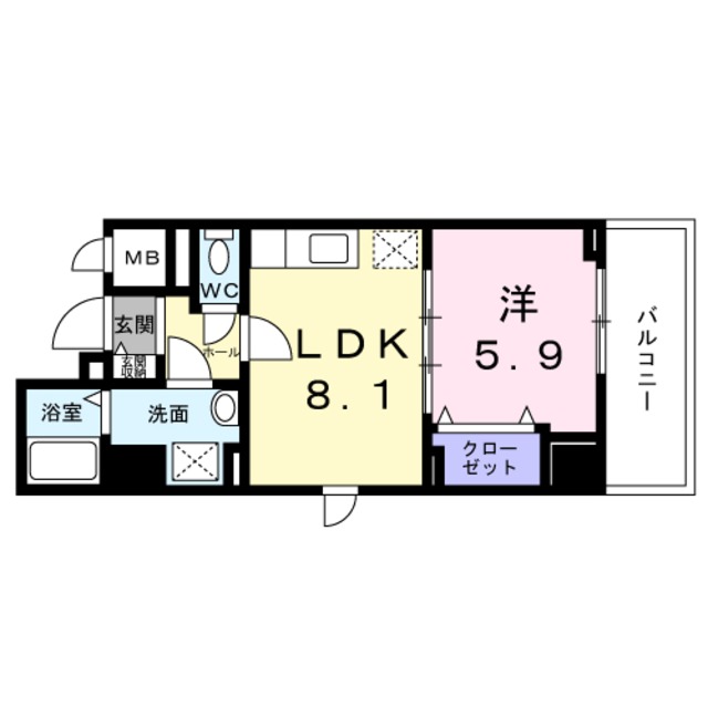 亀岡市亀岡駅北のマンションの間取り