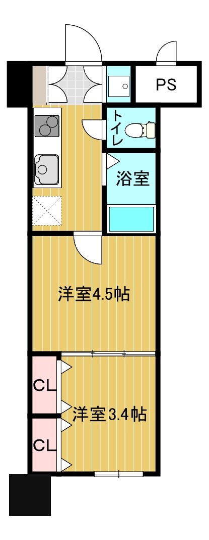 アリビオ天神南の間取り