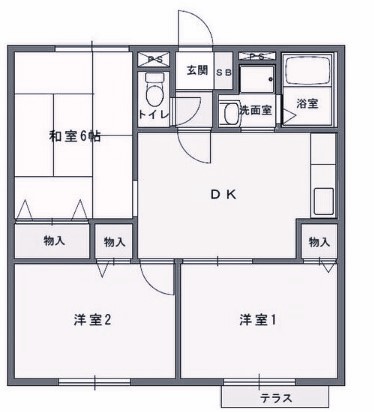 【本庄市児玉町吉田林のアパートの間取り】