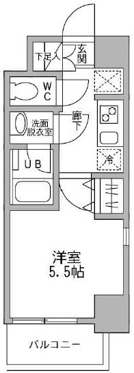 横浜市西区西平沼町のマンションの間取り