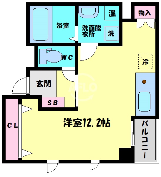 大阪市中央区道修町のマンションの間取り