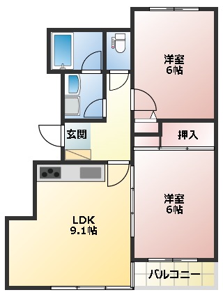 グランドール影取の間取り