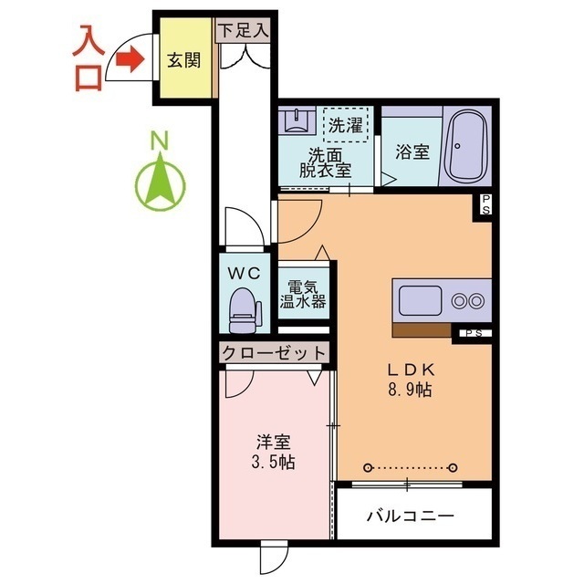 ベレオ城東の間取り