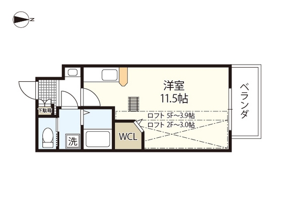 広島市南区金屋町のマンションの間取り