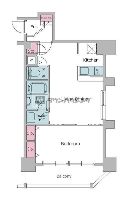 千代田区岩本町のマンションの間取り