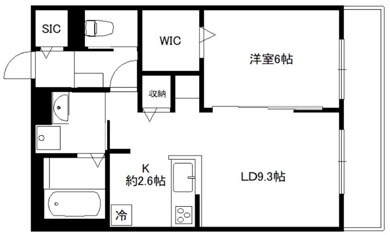 京都市上京区三番町のマンションの間取り